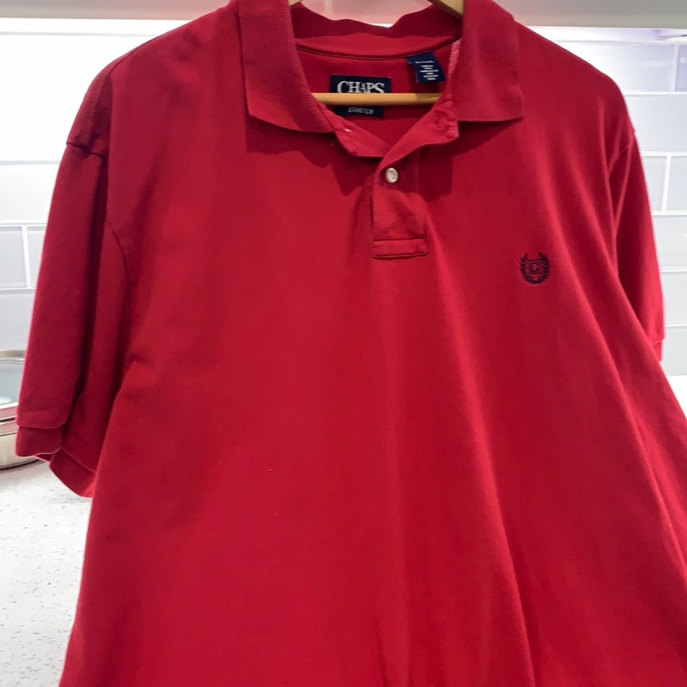 Chaps red polo stretch xlg